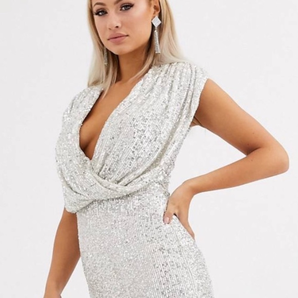 Stunning metallic sequin gown